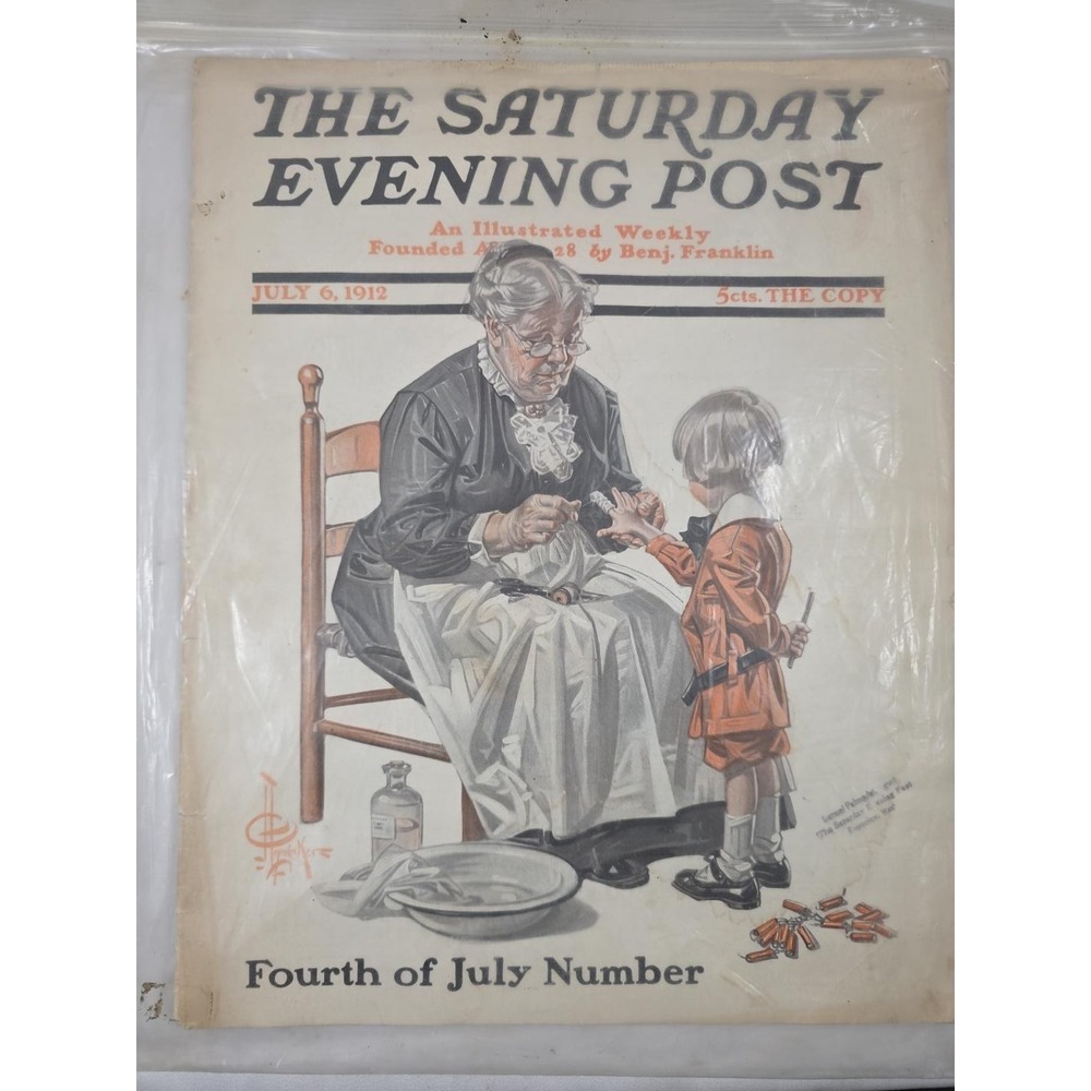 1912 Saturday Evening Post July 6 J.C. Leyendecker Fourth of July Kodak Ad